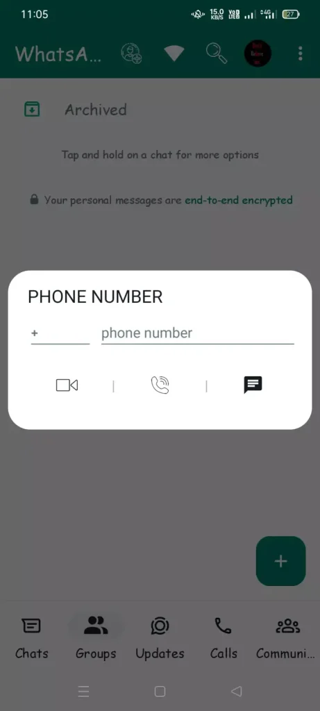 You can send message at a number directly without saving temporarily.