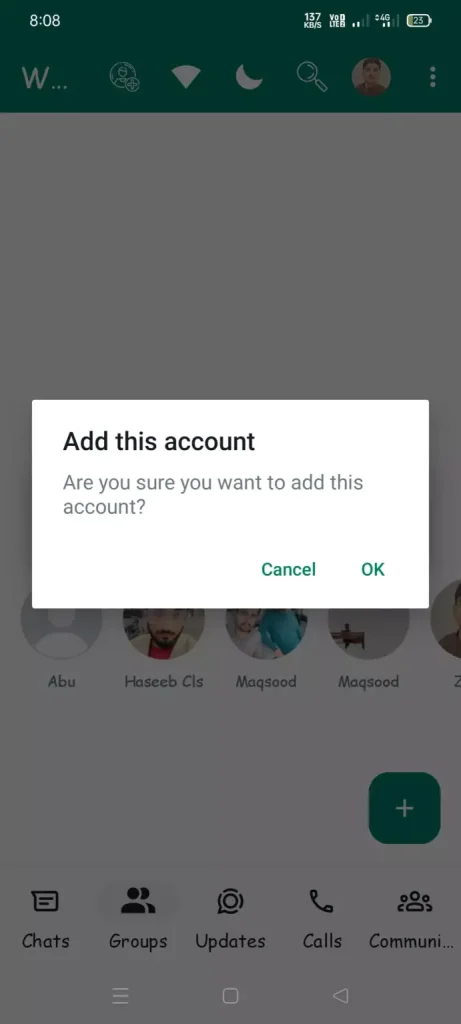 Using this feature you can use multiple accounts.